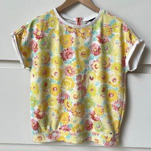 Tommy Hilfiger short sleeve floral sweatshirt -girls size XL (16)